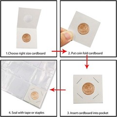 100 pcs Coin Holders 2 X 2 Cardboard Mylar Flips Diameter 20.5mm Dime / Penny