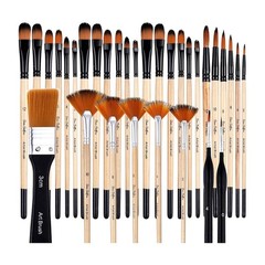 32 Pieces Paint Brush Set, Artist Series,for Artists and Beginners for1221