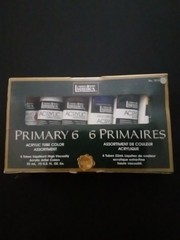Liquitex PRIMARY 6 High Acrylic Paint Set Assortment High Viscosity