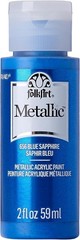 Craft Beautifully with Non-Toxic Blue Sapphire Metallic Acrylic Paint – 2 Oz