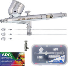 Master Performance G233 Pro Set Master Airbrush Gun with 3 Nozzle Sets (0.2, 0.3