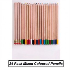 24 Pack Mixed Colouring Pencils – Pre-Sharpened Colouring Pencils Set, 24 Count