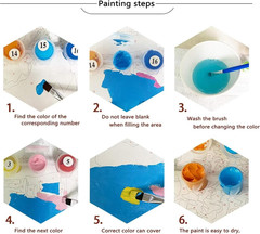 Mountain Paint By Numbers Kit For Adults Beginner Colourful Landscape Paint By N