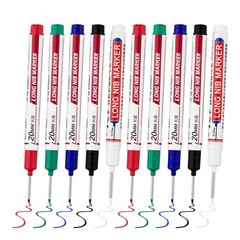 Long Head Deep Hole Marker Pens 20mm Long Nib Red Blue Green Black White 10PCS