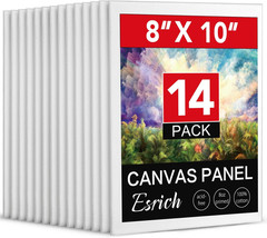 Canvases for Painting 8x10In,14 Pack Blank Canvas Boards Bulk – Cotton Art Canva