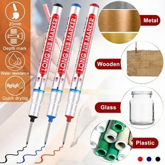 24 Pcs Long Nib Marker Long Head Deep Hole Marker Pen for Crafters 20Mm Drill Ho