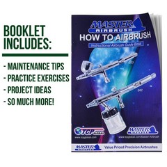 Multi-Purpose Brush Kit with Mini Compressor, Feed Airbrush & Guide Book – Po…