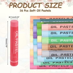 Soft Oil Pastels, Oil Pastel Crayons Blendable(Rose Red, Pack of 16)