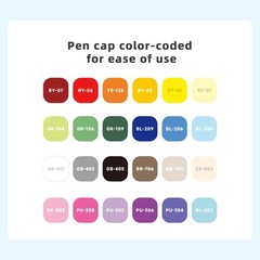24 Colors Acrylic Paint Markers Pens Set Soft Brush Tip Markers with Fast Dry…