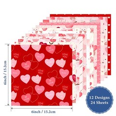 Happy Valentine’s Day Scrapbook Paper Pad – 24 Sheets 6×6 inch Love Pink