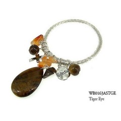 Charm Bracelets – Semi Precious Stone Bracelets – Tiger Eye Protection – BR-W…