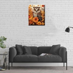 Owl Paint by Number for Adults Beginner,Autumn Forest Painting Kits Canvas Fall