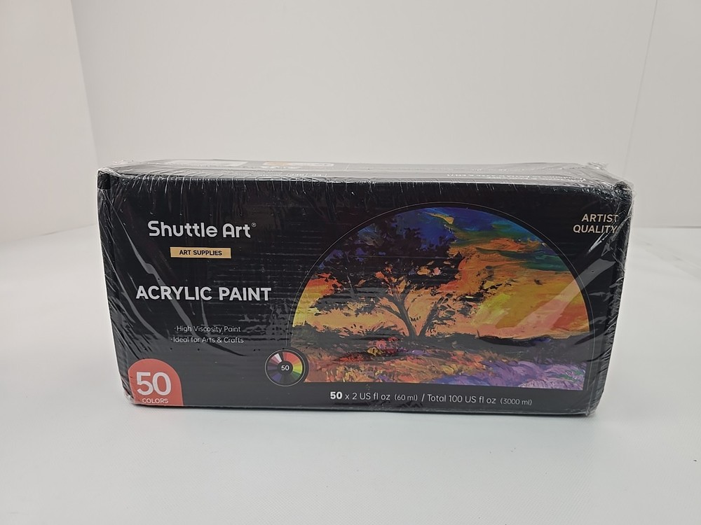 Acrylic Paint, 50 Colors Acrylic Paint Set, 2oz/60ml Bottles, Rich Pigments, …
