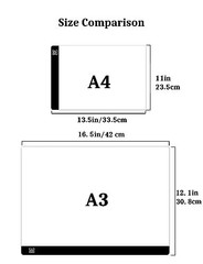 A3 LED Light Pad for Diamond Painting & Tracing, Adjustable Brightness, Tools &