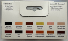 NEW Artist’s Loft Portrait 12 Watercolor Half Pan Set w/ Metal tin & Pallete