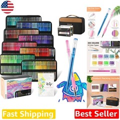 Gel Pens 200 Colors | 400 Pack Art Craft Supplies | Fine Tip Glitter Metallic…