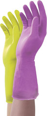 Duet, Natural Latex, Beaded Cuff, Cotton Flock Lining, Non-Slip Grip Gloves, Lar