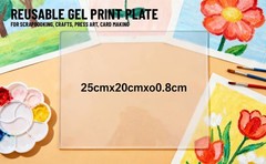 Gel Print Plate A4 Practical Portable Durability Easy to Use Sturdy Supplies