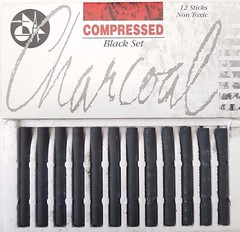Jakar Artists Compressed Charcoal Pastels Stick Sets Coloured White Black Chalk