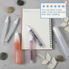 16 Pcs Refillable Acrylic Paint Markers, Refillable Paint Pen, 3mm, 6mm, 15mm Em