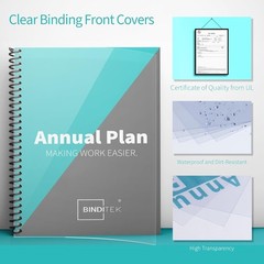 200 Pack Binding Covers and Backs Set, 8.5 x 11 Inches, 100 Clear PVC (8Mil),…