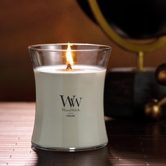 WoodWick Fireside Holiday Candle Gifts for Women Medium Hourglass,