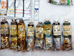 Vintage Lot of 5 Grumbacher, 10 Shiva, 8 Matisson Artists Oil Paint Tubes