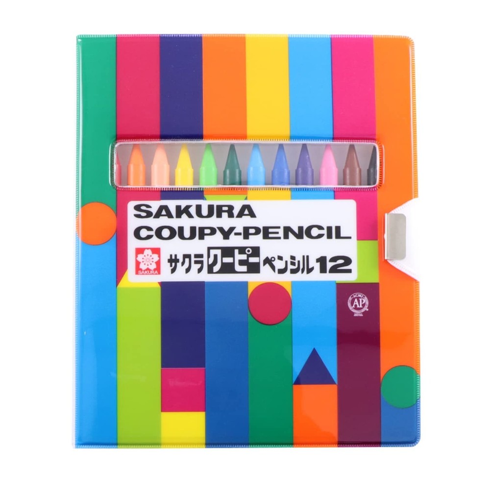 1 X Sakura Coupy Pencil 12 Colors Soft Case FY12-R1