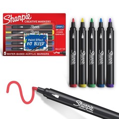 Sharpie Creative Markers Acrylic Bullet Tip 5 Ct Earth Tones Multicolor Set New