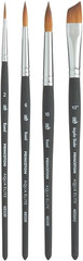 Aqua Elite Watercolor Paint Brush Set, 4-Piece Professional Synthetic Brushes wi