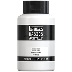 Liquitex 220727 Basics Acrylic Paint, 13.5-oz Bottle, Titanium White, 13 Fl