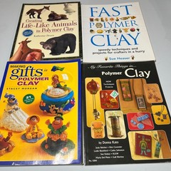 Polymer Clay Instruction Book Lot of 4 Crafting Techniques Projects