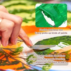 6Pcs Palette Knife, 17.1/16.9/18.6/18.9/20.5/21.8cm l Palette Knives