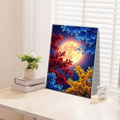 Paint by Numbers Kit for Adults with Frame Moon Adult Paint by Number Kits Fr…