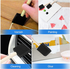 20 Pack 2″ Foam Paint Brushes Wood Handle Sponge Brushes for Stain Crafts