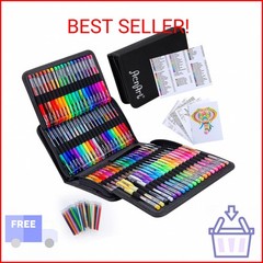 Aen Art Gel Pens for Adult Coloring Books, 160 Pack Artist Colored Gel Pen with