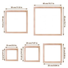 10 Sets Stretcher Bars for Needlework, 5 Sizes Wooden Canvas Stretcher Bars w