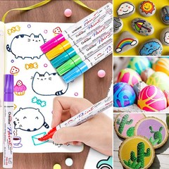 54 Colors Paint Pens, Oil Based Assorted Colors Permanent Markers – Medium Ti…