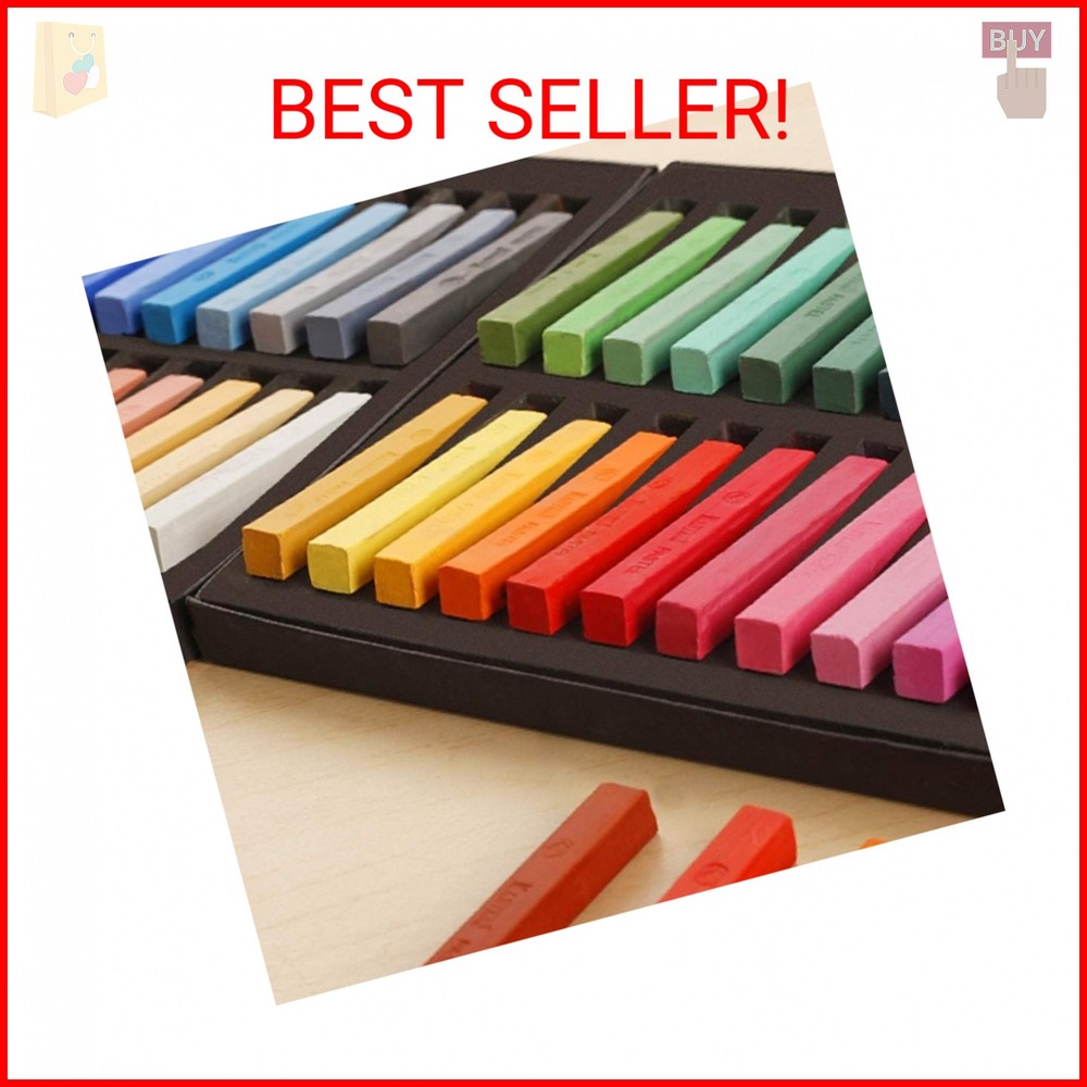 Non Toxic Artist Pastels,Square Soft Pastels Set,Chalks 12/24/36/48 Colors Soft