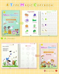 GAUENEEN Magic Practice Copybook, Reusable Writing Practice Book, Handwriting…