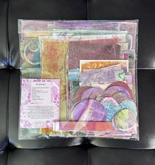 Collage Craft Paper Hand painted Recycled Paper Gel prints 1 Packet 90+ Pcs.