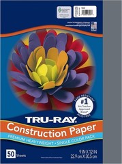 Construction Paper 9×12 Slate 50 Sheets Heavyweight Acid Free Fade Resistant