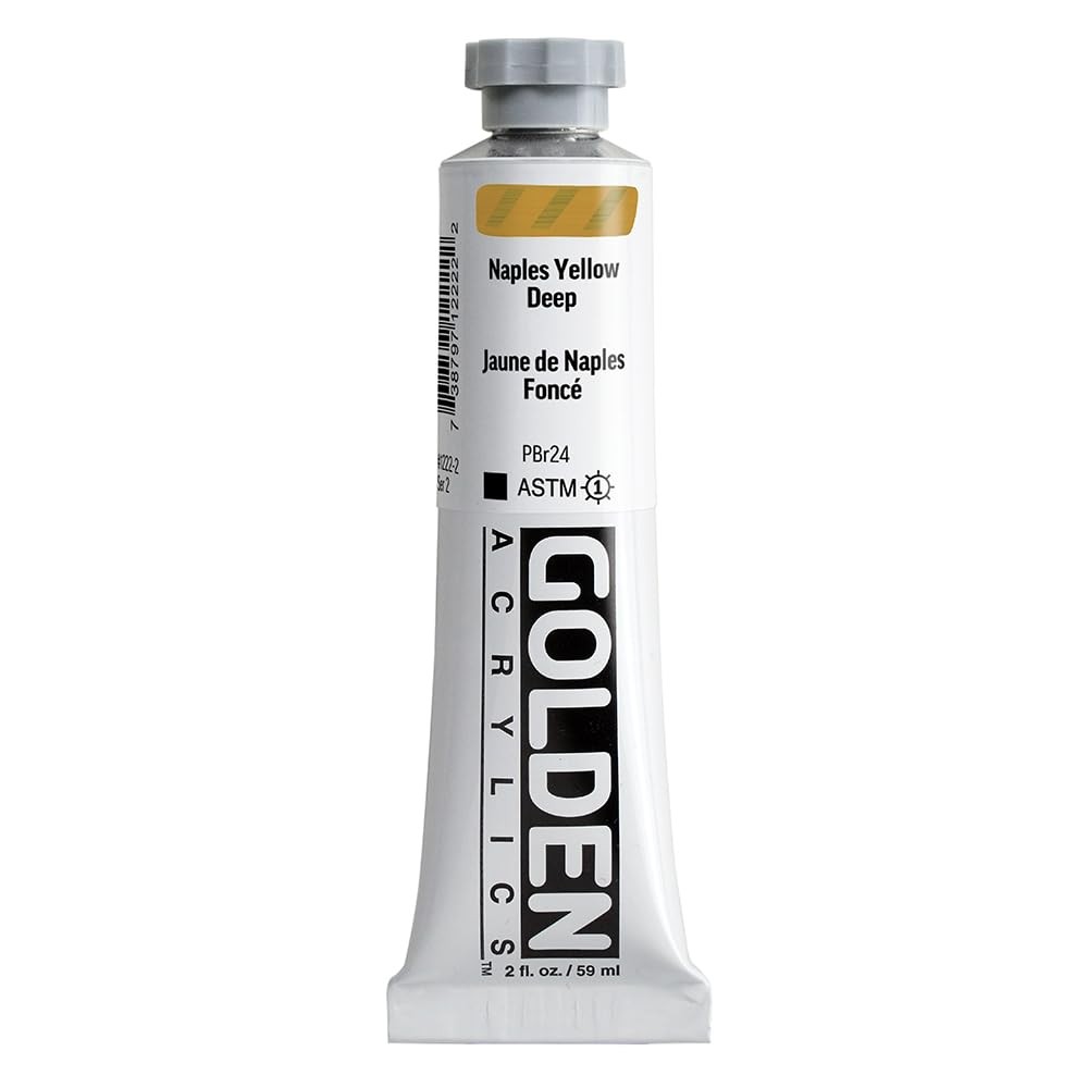 Naples Yellow Deep Heavy Body Professional Acrylic Paint 2 fl. oz Tube Art