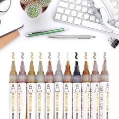 1Pack Metallic Markers for Black Paper and DIY Tip Pens