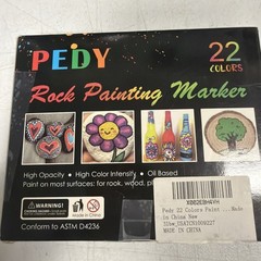 Pedy Oil Based Paint Art Markers, Set of 22 High opacity Waterproof Non Toxic