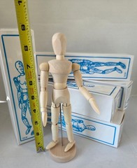 20cm/8in Wooden Male Manikin Posable Figure for Drawing – Articulated Mannequin