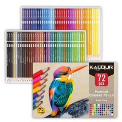 KALOUR 72 Soft Core Colored Pencils. Draw, Blend, Shade. Gift for All Ages.