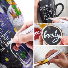 Paint Marker Pens – 5 Colors Permanent Oil Based Paint Markers, Medium Tip, Quic
