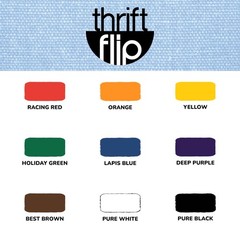 DecoArt Thrift Flip Fabric Acrylic Paint Set – Primary Colors, 9 Bottles (2 f…