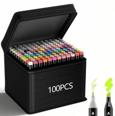100 Colors Alcohol Markers Dual Brush Tip Permanent Art Markers Coloring Set